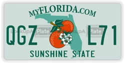 QGZL71  license plate in FL