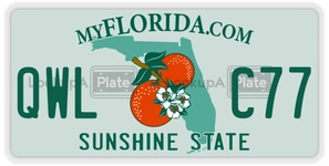 QWLC77 license plate in Florida
