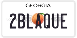 2BLAQUE  license plate in GA
