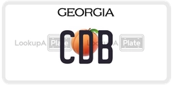 CDB  license plate in GA