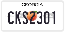 CKS2301  license plate in GA