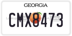 CMX8473  license plate in GA