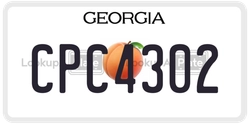 CPC4302  license plate in GA