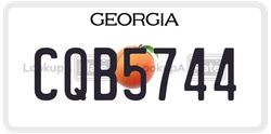 CQB5744  license plate in GA