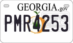 PMR4253 license plate in Georgia