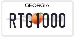 RTG1000  license plate in GA