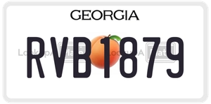 RVB1879 license plate in Georgia
