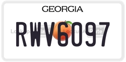 RWV6097  license plate in GA
