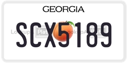SCX5189  license plate in GA