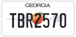 TBR2570  license plate in GA
