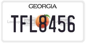 TFL8456 license plate in Georgia