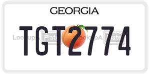 TGT2774 license plate in Georgia