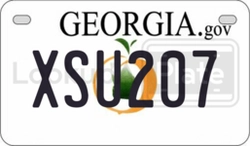 XSU207  license plate in GA