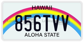 856TVV license plate in Hawaii