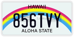 856TVY  license plate in HI