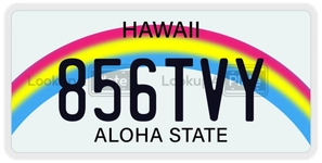 856TVY license plate in Hawaii