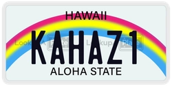 KAHAZ1  license plate in HI