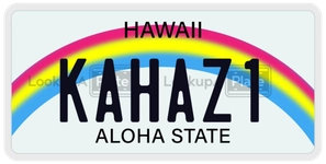KAHAZ1 license plate in Hawaii