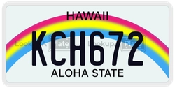 KCH672  license plate in HI