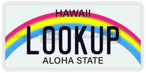 L00KUP license plate in Hawaii