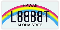 L8888T  license plate in HI