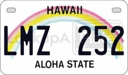 LMZ252 license plate in Hawaii