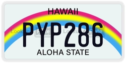 PYP286  license plate in HI