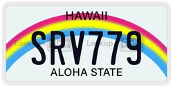SRV779  license plate in HI
