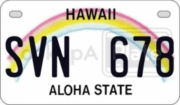 SVN678 license plate in Hawaii