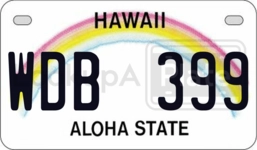 WDB399 license plate in Hawaii