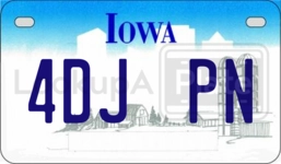 4DJPN license plate in Iowa