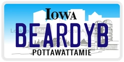 BEARDYB  license plate in IA