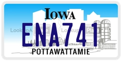ENA741  license plate in IA