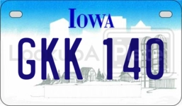 GKK140 license plate in Iowa