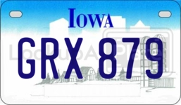GRX879 license plate in Iowa