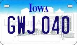 GWJ040 license plate in Iowa