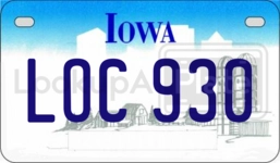 LOC930 license plate in Iowa