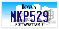 MKP529  license plate in IA