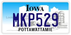 MKP529 license plate in Iowa