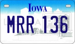 MRR136 license plate in Iowa