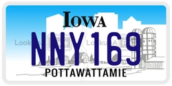 NNY169  license plate in IA