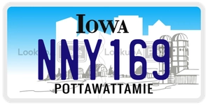 NNY169 license plate in Iowa