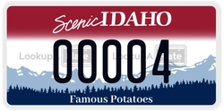 00004  license plate in ID