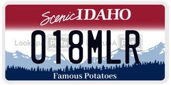 018MLR  license plate in ID
