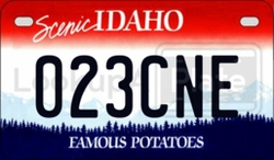 023CNE  license plate in ID