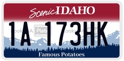 1A173HK  license plate in ID