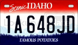 1A648JD license plate in Idaho