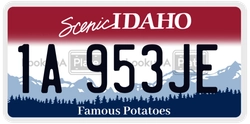 1A953JE  license plate in ID