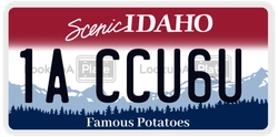 1ACCU6U  license plate in ID