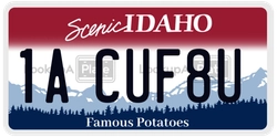 1ACUF8U  license plate in ID